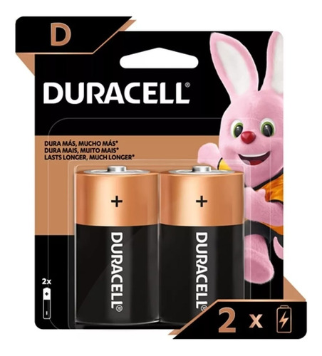 Pila Alcalina Duracell Para Calefont Tipo D/ Blister X2