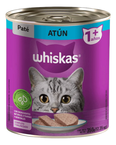 4 Unidades Whiskas Sabor Atún Adulto + 1 Año
