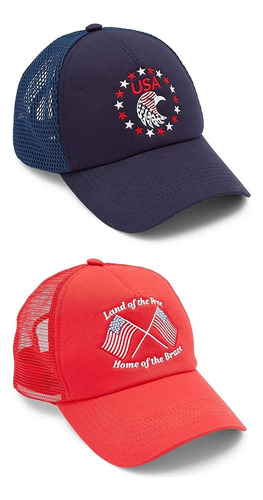 Sombreros Patriotic Trucker Para Hombre, Bandera Estadounide