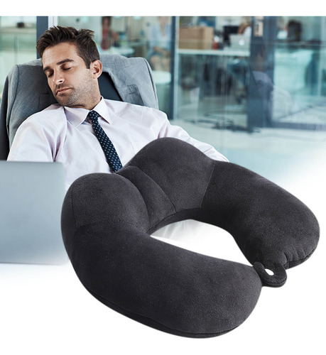 Almohada De Cuello De Viajero En Forma De U, Suave Y Elástic