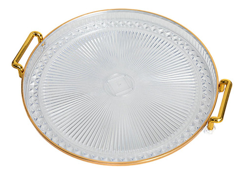 Round Serving Tray Multi Purpose Fruit Dessert Tray Clear A
