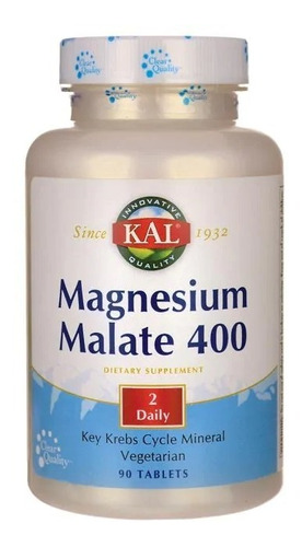 Magnesio Malate 90 Tabletas 400 Mg Envió Gratis Kal 