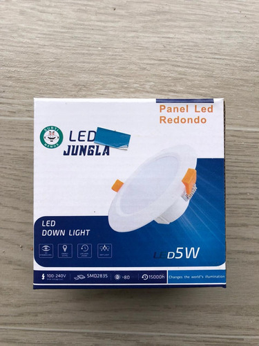 Panel Led 5w De Incrustar - Caja Por 30 Unidades