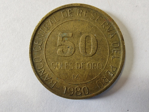 Moneda Perú 50 Soles De Oro 1980 (x1456-1457
