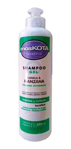 Shampoo Gel Piel Sensible Maskota Perro Gato 300ml Manzana