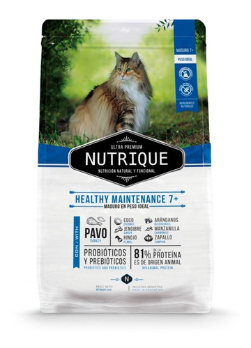 Alimento Gato Nutrique Maintenance 7+ Healthy 2kg
