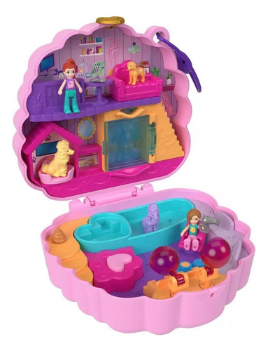 Polly Pocket Boneca Micro Conjunto Spa Do Poodle Mattel Hkv