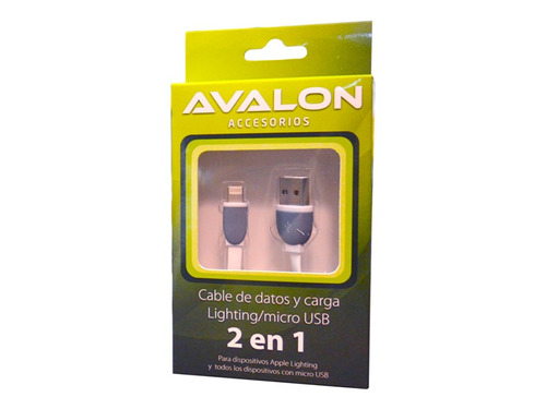 Cable De Datos Y Carga Lightning Y Micro Usb 2 En 1 Avalon