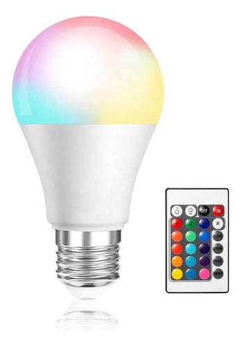 Lámpara Foco Led Rgb 12w Multicolor Control Remoto 16 Colore
