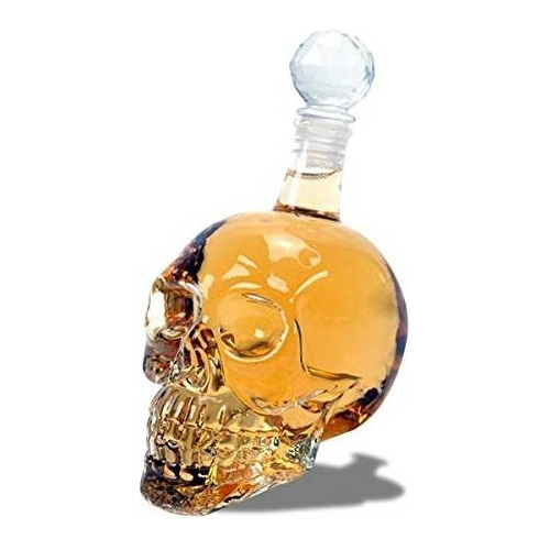 Botella De Cristal Estilo Calavera 