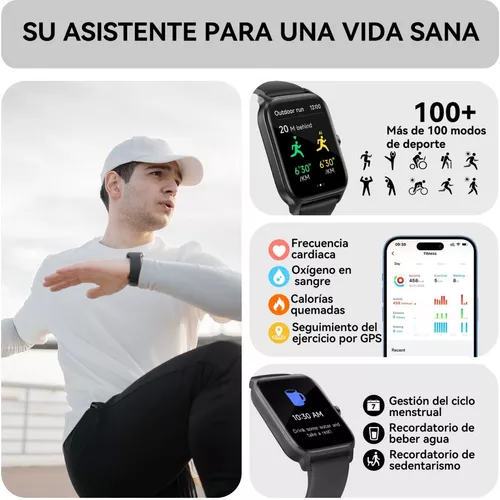  Reloj inteligente para mujer (respuesta/hacer llamadas),  monitor de actividad con pantalla táctil de 1.8 pulgadas para Android iPhone,  compatible con Alexa integrado, monitor de sueño de oxígeno en sangre y  frecuencia