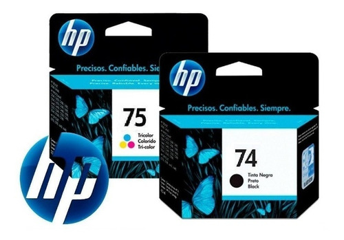 Combo Hp 74 Y 75 Originales + Resma Carta