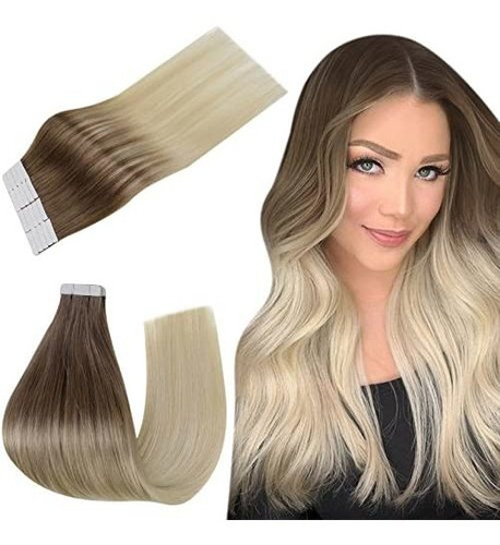 [hot] Cinta Facil En Extensiones De Pelo Real Cabello 5vg3i