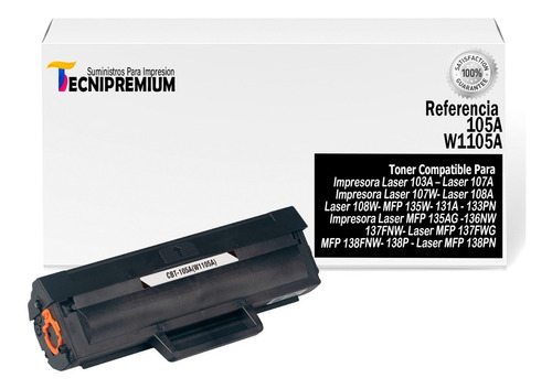 Toner 105 Generico Con Chip | Impre Laser 107a 107w 108w