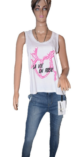 Maria Cher Musculosa La Vie En Rose Blanca