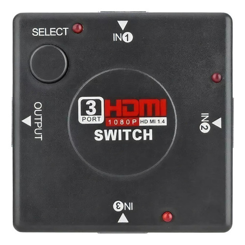 Switch Selector Derivador Hdmi 3 Puertos De Entrada 1 Salida