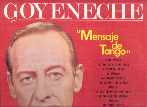 Goyeneche: Mensaje De Tango / Vinilo Rca Victor