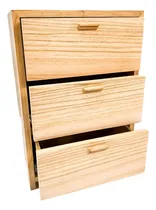 Comprar Mesa De Luz Madera Paraiso Con Cajones Nórdica Minimal Deco
