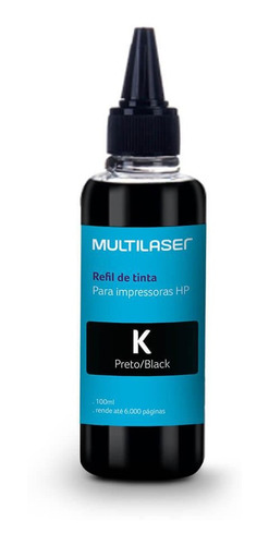 Refil De Tinta Preto Hp 100ml - Rf001