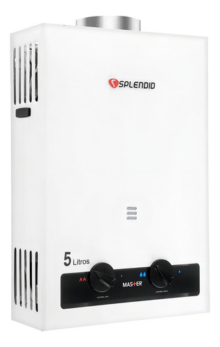 Calefon Splendid Gas Licuado 5l. Ionizado Color Blanco