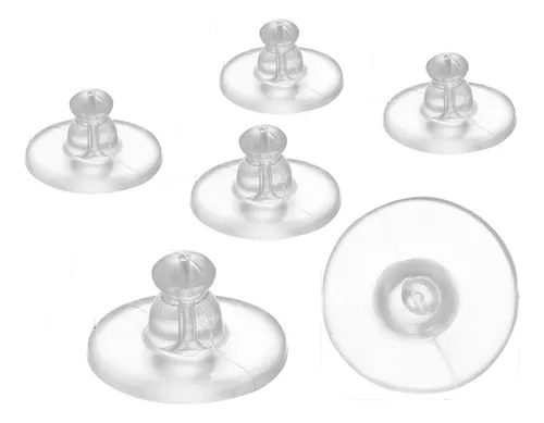 TYTF Tope para pendientes de goma transparente, cierre de silicona, 5 mm  (1000 unidades)