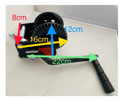 Hand Winch Malacate Construcción 300kg Tensor Reforzado