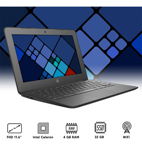 Chromebook Hp Nb0013 N3350u 4gb Ram 32gb 11,6´´ Dimm Color Negro