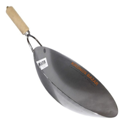 Wok 36 Cm Chapa Profesional Cantones Mango Madera Envios A Todo El País - Kronos