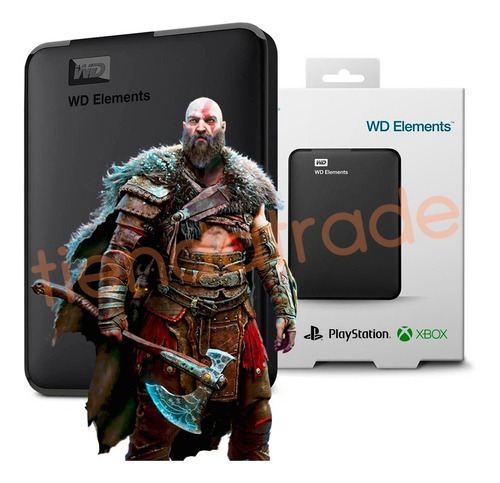 Disco duro externo Western Digital WD Elements Portable WDBUZG0010BBK 1TB negro