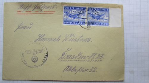 Ww2 Alemania Feldpost/correo Militar  1943 H2