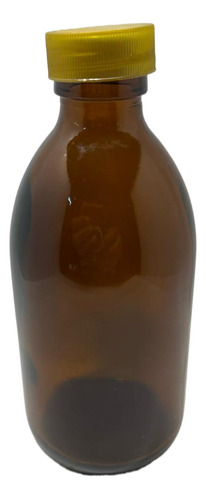 Botella De Vidrio Bala Color Ámbar 8 Oz / 250 Ml - 100 Pzs