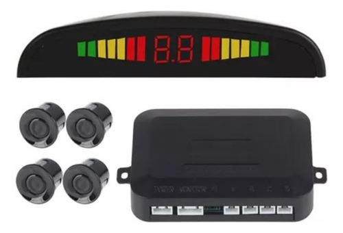 Sensor Estacionamiento Kit 4 Sensores C/ Display Y Sonido