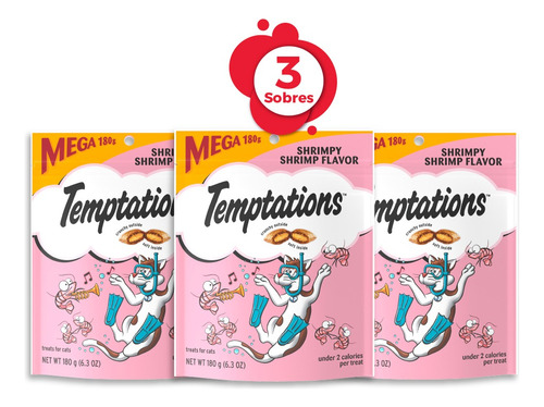 Temptations Snack Gatos Adultos Camaró - g