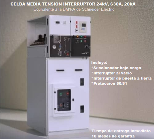 Celda Interruptor Hasta 24kv, 630amp, 25ka Dm1a 