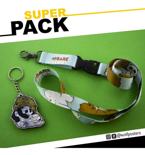 Lanyard Y Llavero Somos Osos / Escandalosos / Bare Bears 003