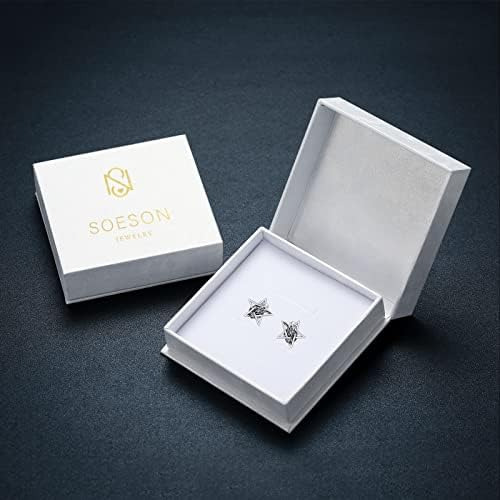Pendientes De Cuervo De Plata De Ley Con Pentagrama De Cuerv