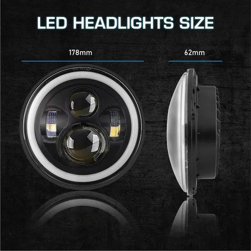 Qu Faro Led Redondo De 7 Pulgadas For Camión 4 X 4