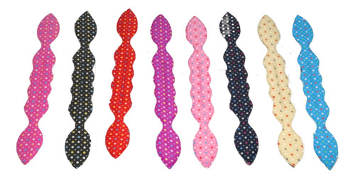 Diadema Flexible Cabello Mujer 12 Pzas Colores Modelos Color Puntitos