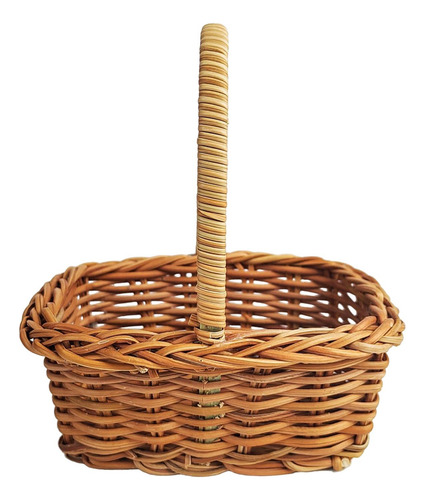 Cesta De Flores Tejida En Miniatura Portátil, Cesta De