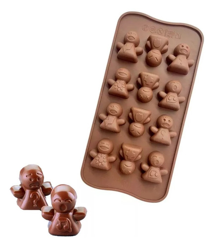 Moldes Silicona Bombones Chocolate Diseño Emojis Reposteria