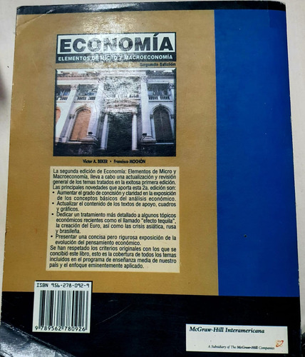 Economía: Elementos De Microeconomía - Beker, Mcgraw-hill (Usado)