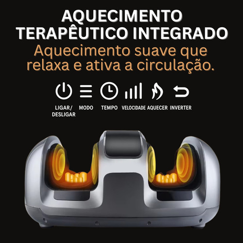 Massageador De Pés Elétrico 3dx Com Aquecimento - Aparellho Relaxante Para Os Pés - Com Airbags De Silicone, Massagem Profunda E Controle Remoto Alívio Instantâneo Em Casa