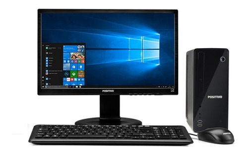 Cpu + Monitor Positivo Intel Dual Core 4gb Hd 500gb - Novo