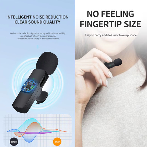 Microfono D Solapa Lavalier Inalámbrico Portátil Audio Video