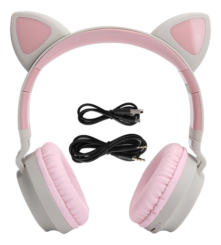 Auriculares Cat Ear Con Luz Led 3d, Inalámbricos, Bluetooth