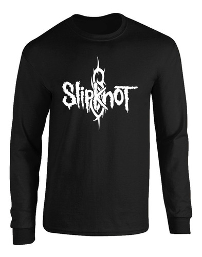 Camibuso Slipknot Negro Camiseta Manga Larga 