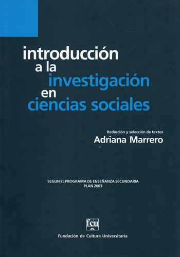 Introducción A La Investigación En Ciencias Sociales Marrero