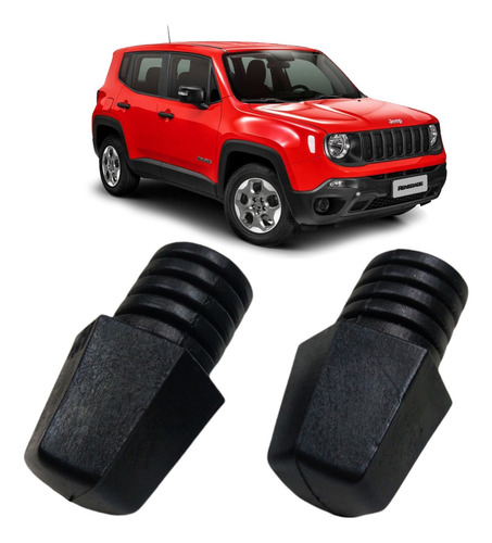 Par Batente Borracha Tampa Porta Mala Rosca Jeep Renegade