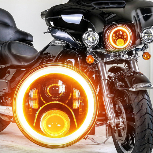 Foco 7 Pulgadas Led Angel Eye Para Moto