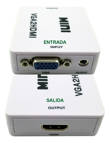 Conversor Adaptador Vga A Hdmi + Audio - Activo